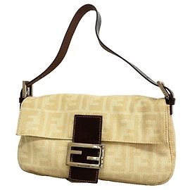 Borsa a secchiello Fendi Zucca Mamma Bucket Canvas