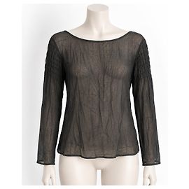 Dries Van Noten transparentes Seiden-Baumwoll-Oberteil