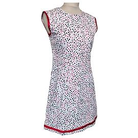 Moschino Abito Corto Preppy Cuori e Picche in Cotone