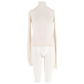 Autre Marque Jersey de cachemira blanco SKIMS