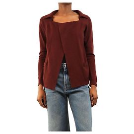 Max Mara Cárdigan abierto de lana granate - size M
