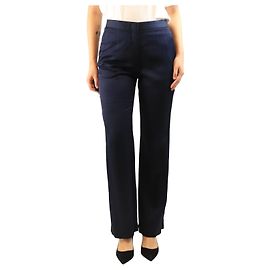 Jil Sander Pantaloni in raso blu navy - size UK 10