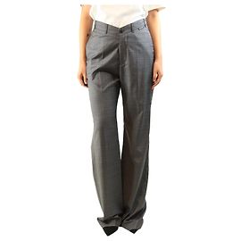 Balenciaga Graue Karostoffhose aus Wolle - size UK 12