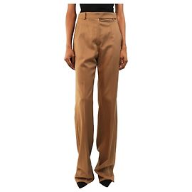 Max Mara Pantalones de traje de lana marrón - size UK 8