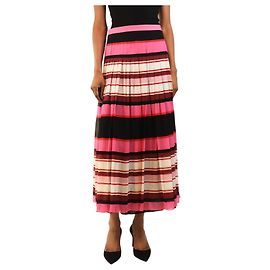 Valentino Midi-Rock mit rosa Streifen - size UK 8