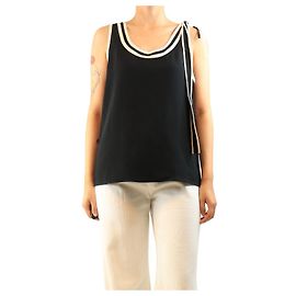 Red Valentino Kontrast-Tanktop Schwarz - size M