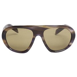 Prada Óculos de sol oversized estilo aviador castanhos