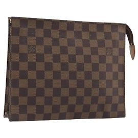 LOUIS VUITTON Damier Ebene Poche Toilette 26 Pouch N47543 LV