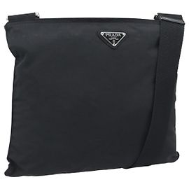 PRADA Sac à épaule Nylon Black Silver
