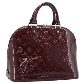 LOUIS VUITTON Monogram Vernis Alma PM Handtasche Rouge Favist M91691