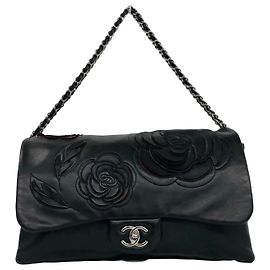 Bolsa de Ombro Chanel Camellia Coco Mark Hardware