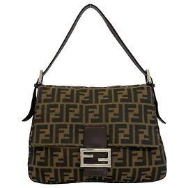 Fendi Vintage Zucca FF Logo Schultertasche