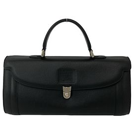 Burberry Vintage Shadow Horse Logo Lederhandtasche