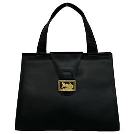 Céline Bolsa de mão em couro CELINE Vintage com logotipo de carruagem