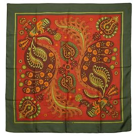 Hermès Hermes Carre 90 SKYROS Foulard Paon