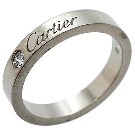 Anello Cartier C de in platino con diamante