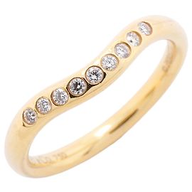 Autre Marque Tiffany & Co. geschwungener Ring aus 18K Gelbgold mit Diamant