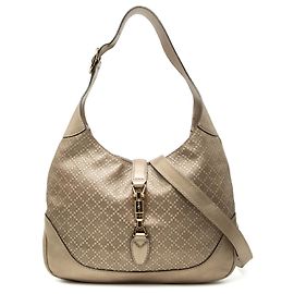 Gucci Gold Diamante Calfskin Jackie O Bouvier Crossbody