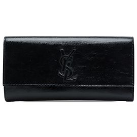 Autre Marque Clutch Saint Laurent Belle Du Jour in vernice nera