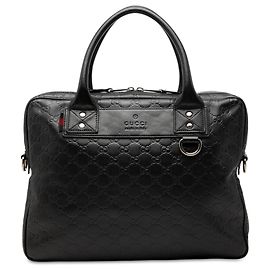 Borsa Business Gucci Black Guccissima Web