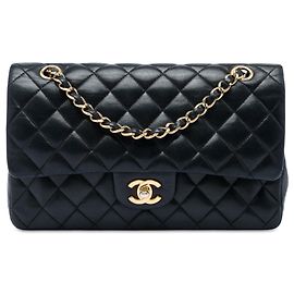 Chanel Black Medium Classic Lambskin Double Flap