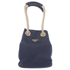 Prada Bolsa Bucket Mariner Small em Re-Nylon Azul