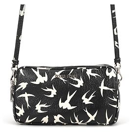 Miu Miu Schultertasche aus Leder mit Schwalben-Print