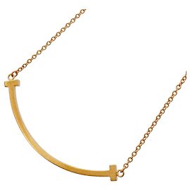 Autre Marque Collar Tiffany & Co. T Smile Small en oro rosa de 18K