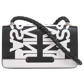 Borsa a tracolla Burberry in pelle bianca e nera