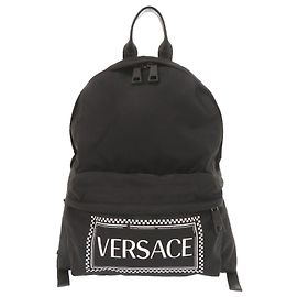 Mochila Versace Logo em nylon preto