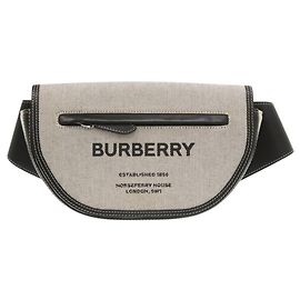 Sac banane Burberry en cuir et toile imprimée Horseferry