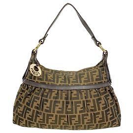 Bolso de hombro Fendi Zucca de lona de nylon
