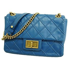 Chanel 2.55 Schultertasche aus Leder mit Doppelkette