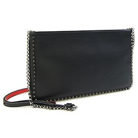 Borsa a tracolla in pelle nera Christian Louboutin