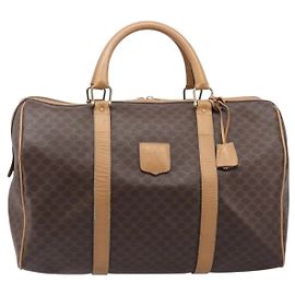 Céline Celine Vintage Duffle Macadam Coated Canvas Large