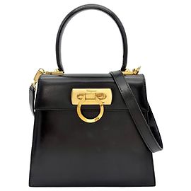 mala Salvatore Ferragamo Gancini com pega superior