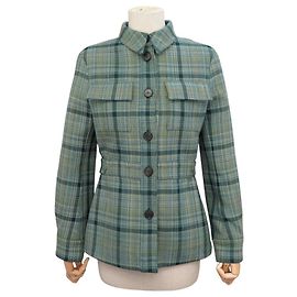 NEUE CHRISTIAN DIOR BAR JACKE 051V43A1287 S 36 GRÜNE WOLLKARO JACKET