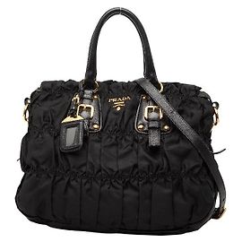 Prada Gather Logo Tote Bag