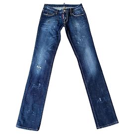 Dsquared2 Calças de ganga Slim-Straight azuis