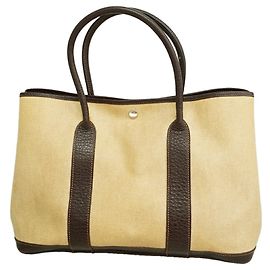 Hermès Saco Tote Hermes Garden PM Castanho
