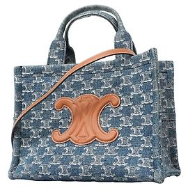 Céline Celine Triomphe Tote Bag in Denim Blue