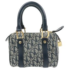 Borsa Christian Dior Trotter Mini Boston Blu Navy