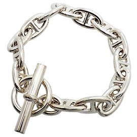 Hermès Pulseira de Berloques Hermes Chaine d'Ancre GM Silver