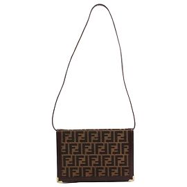 Bolsa de ombro Fendi castanha