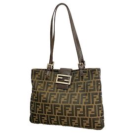 Bolso de hombro Fendi Zucca de nailon y lona