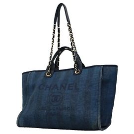 Chanel Deauville Tweed Chain Tote Bag