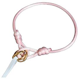 Cartier Trinity Armband aus 18K Gold mit rosa Kordel