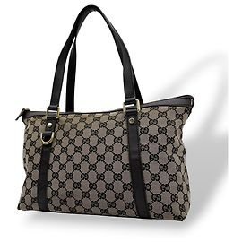 Gucci GG Canvas Leather Tote- und Schultertasche