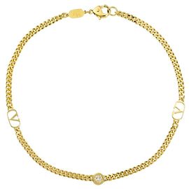 Pulsera con dijes Valentino en oro amarillo de 18K