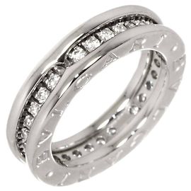 Bulgari Anello Bvlgari BVLGARI B-zero1 1-Band in Oro Bianco 18K e Diamanti